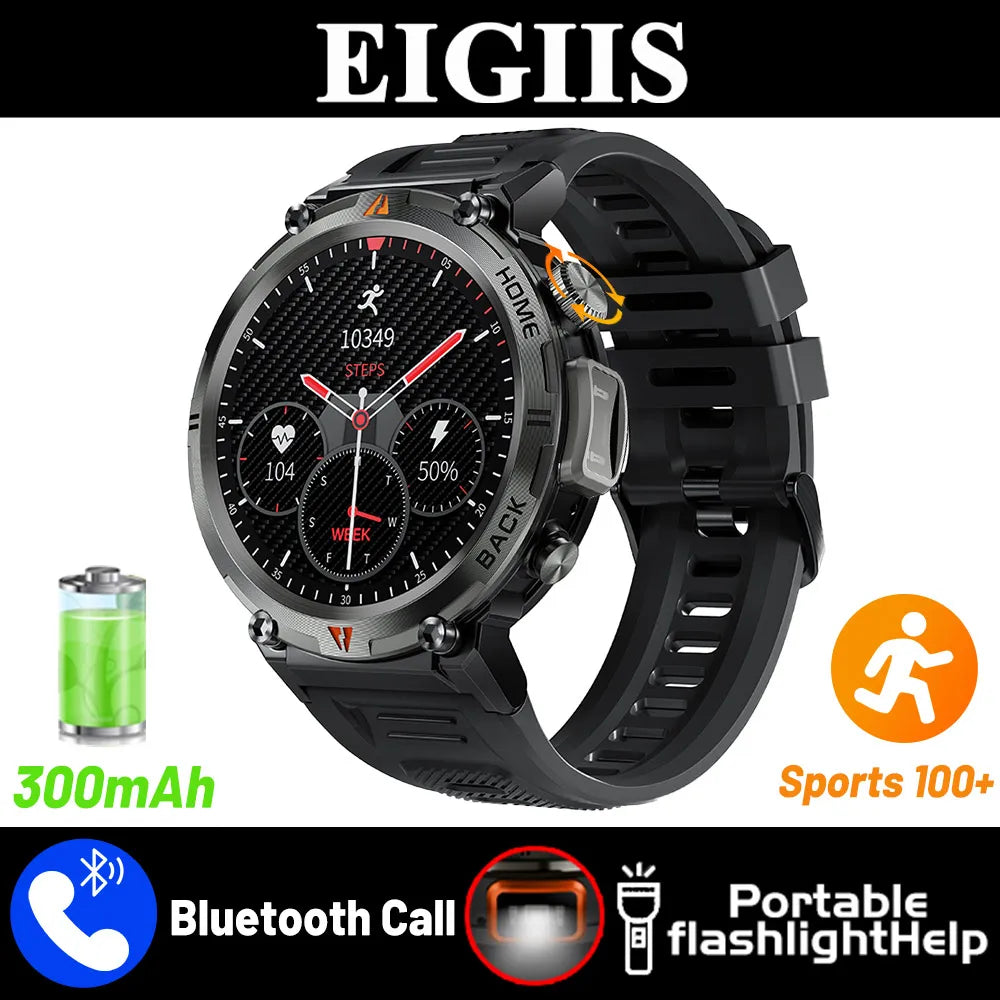 EIGIIS Smartwatch For Men Bluetooth With Heart Rate Monitor