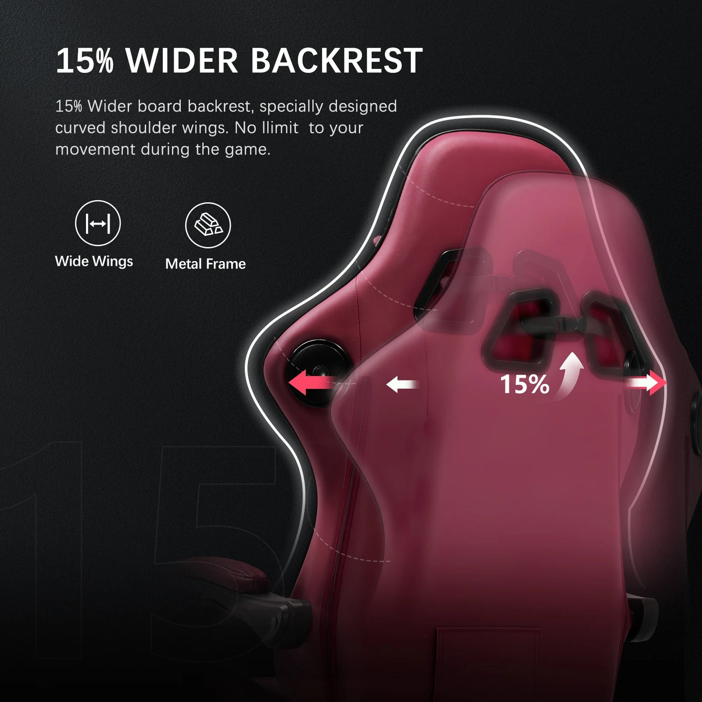GTPLAYER Gaming Chair Faux Leather Swivel With Built In Speakers Footrest