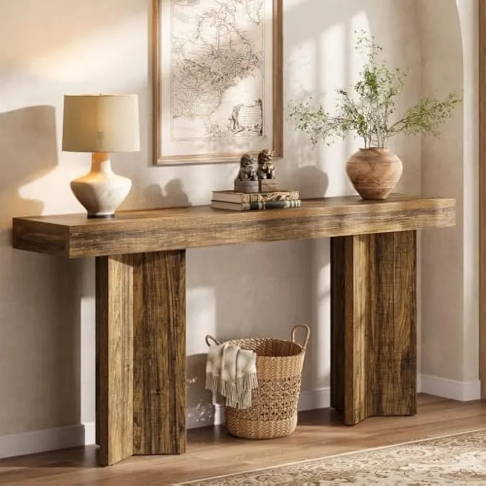 Farmhouse Console Table And Sofa Table For Entryway Living Room