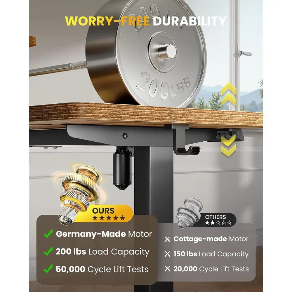 Electric Corner Desk With Adjustable Sit-Stand And Memory Controller