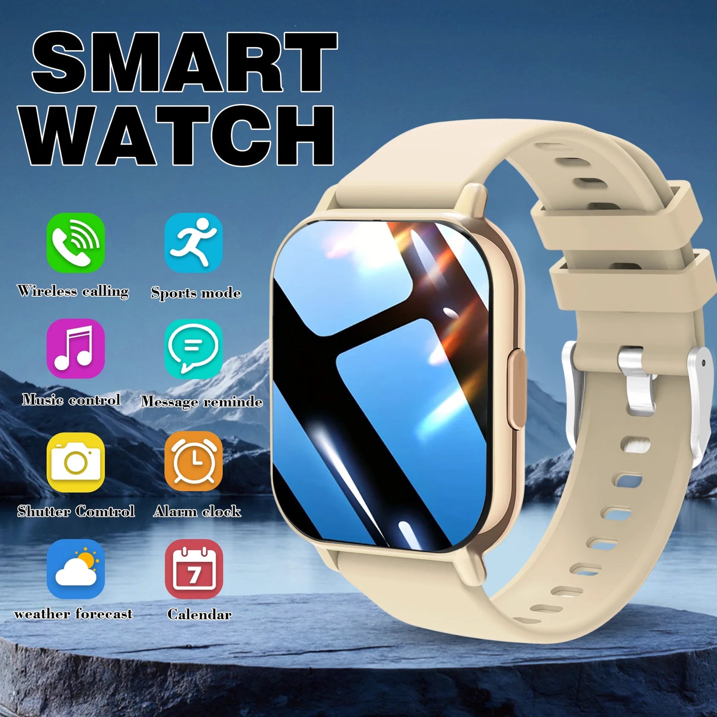 Odelettevcy Smart Watch For Men And Women Multi Function Tracker