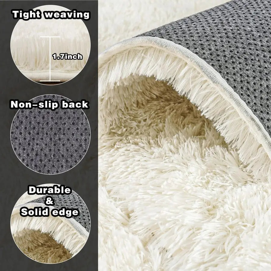 Area Rugs for Living Room, Ultra Soft Fluffy Large Shaggy Rug Carpet for Bedroom, NonSlip Fuzzy Plush Rugs for Nursery Boys Girl