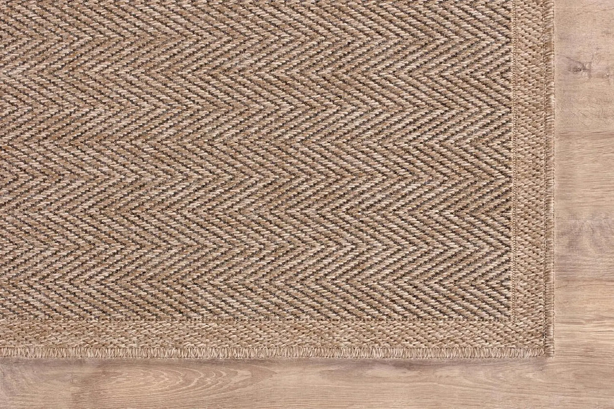 Easy Jute Rug Indoor Outdoor Natural Fiber Herringbone Washable Carpet