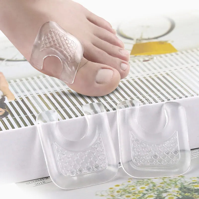 Pexmen 2/4Pcs Waterproof Toe Cushions U-Shaped Gel Callus Pads from Rubbing Reusable Foot Corn Sticker Calluses Protector