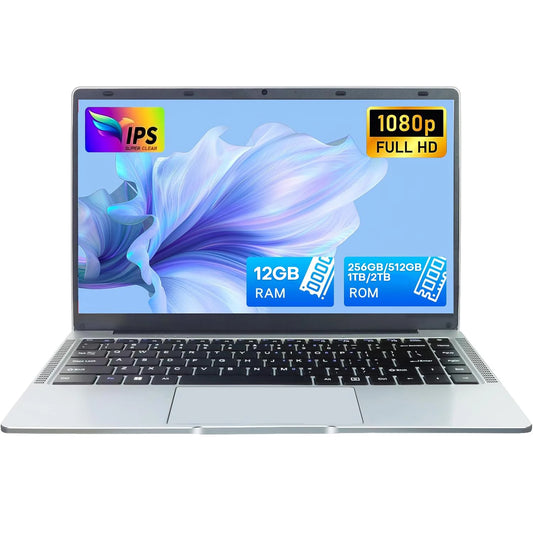 Erilles Windows 11 Pro Laptop Atom A3950, 12GB RAM, SSD