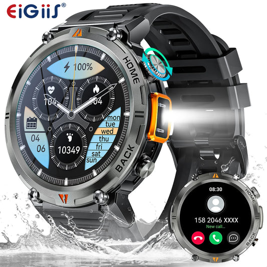 EIGIIS Smartwatch For Men Bluetooth With Heart Rate Monitor