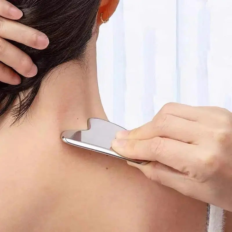 1Pcs Stainless Steel Gua Sha Scraper Massager For Face Neck Body Guasha Massage Tool Facial Skin Care Guasha Board Massager