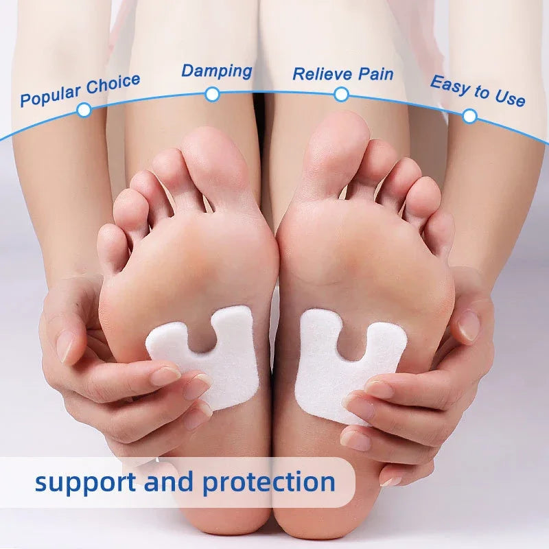 Pexmen 2/4Pcs Waterproof Toe Cushions U-Shaped Gel Callus Pads from Rubbing Reusable Foot Corn Sticker Calluses Protector