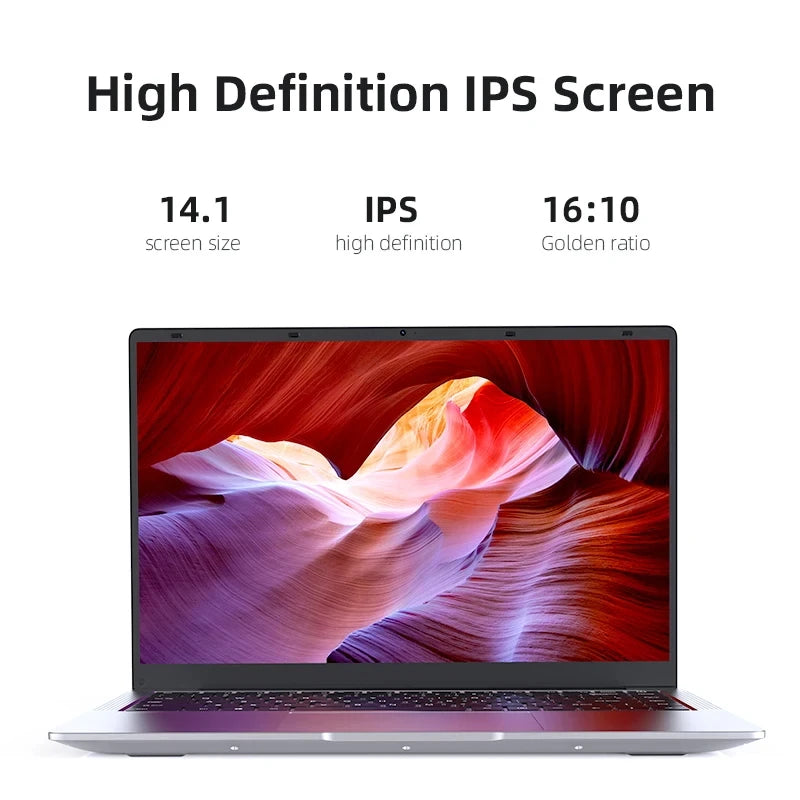 Erilles Windows 11 Pro Laptop Atom A3950, 12GB RAM, SSD