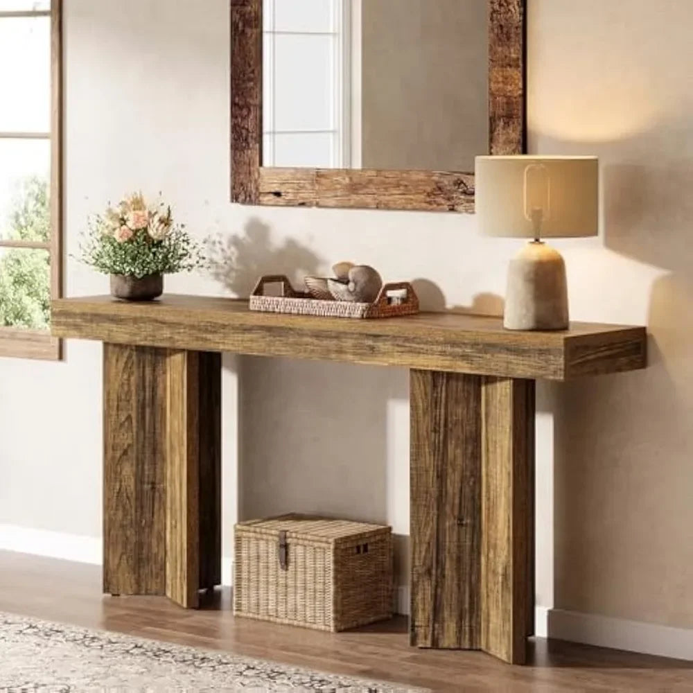 Farmhouse Console Table And Sofa Table For Entryway Living Room