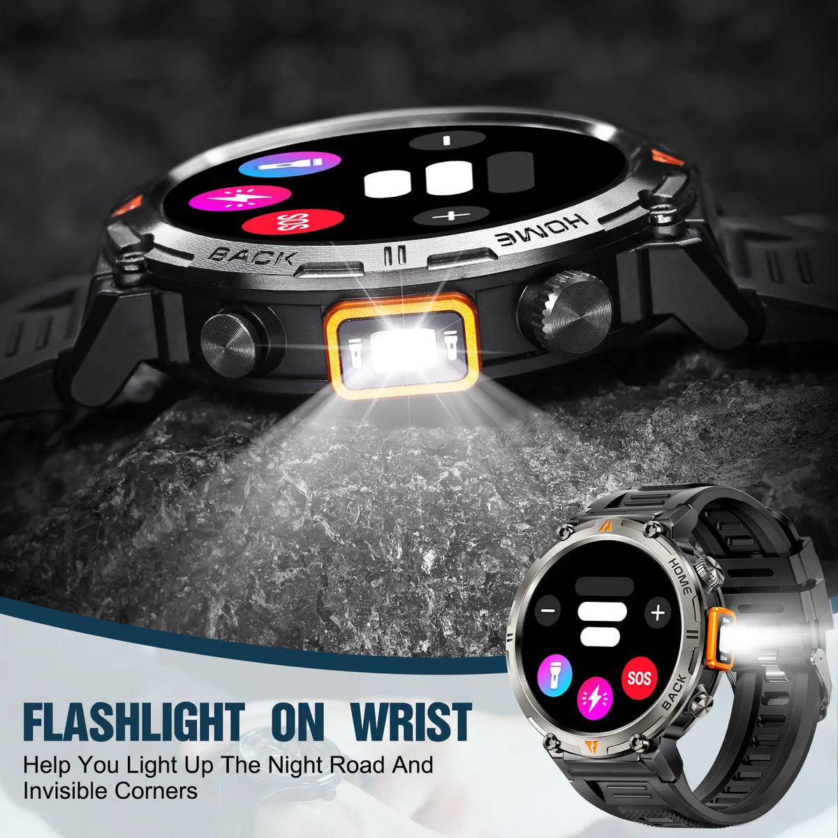 EIGIIS Smartwatch For Men Bluetooth With Heart Rate Monitor