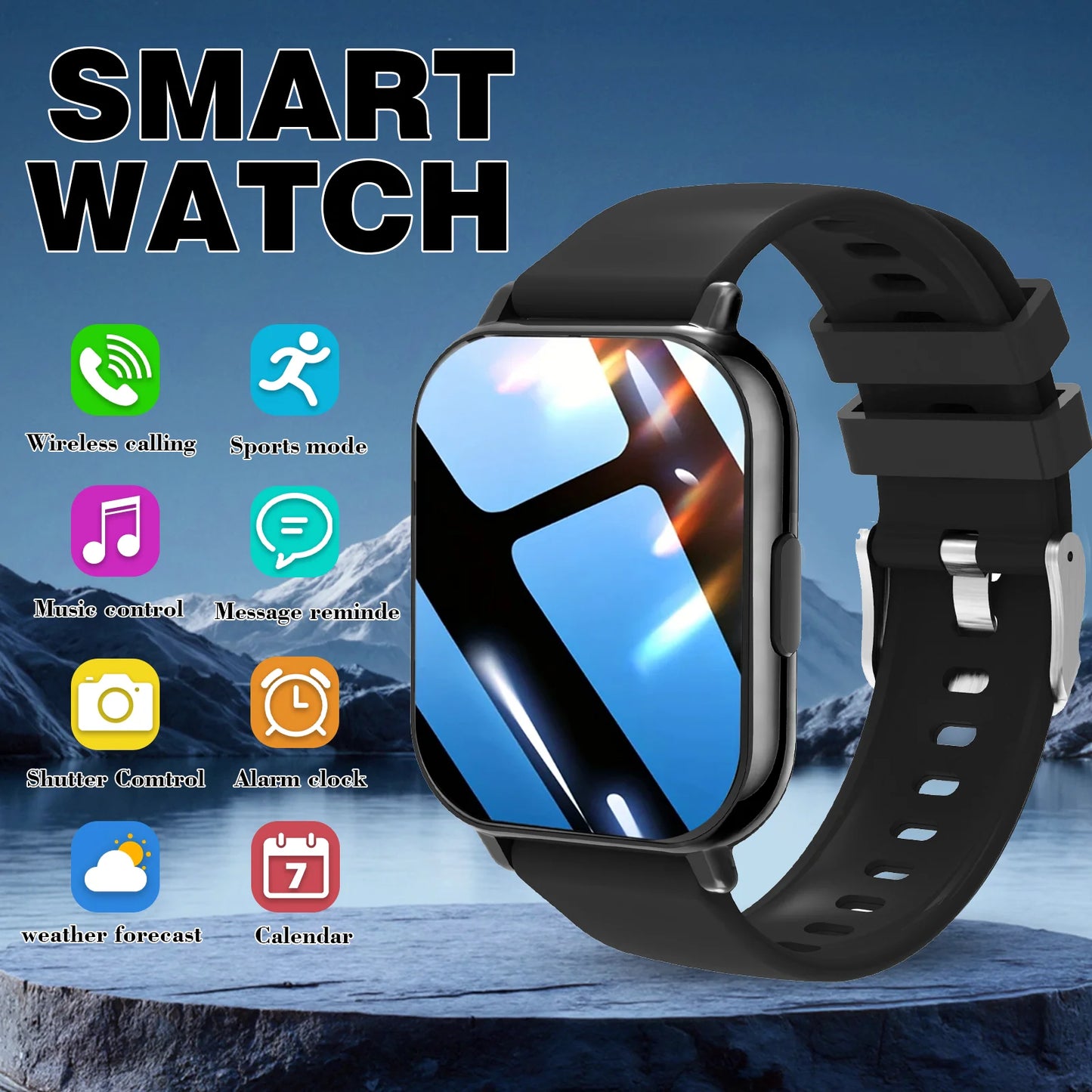 Odelettevcy Smart Watch For Men And Women Multi Function Tracker