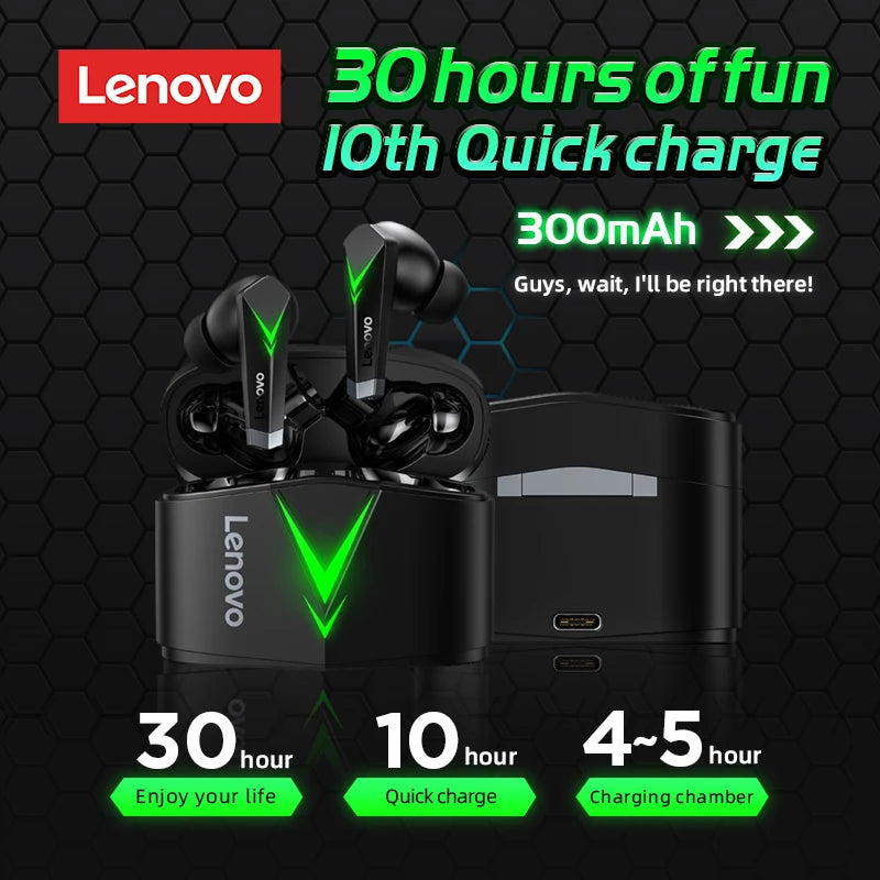 Lenovo LP6 Bluetooth 5 Earphones With Deep Bass Sound