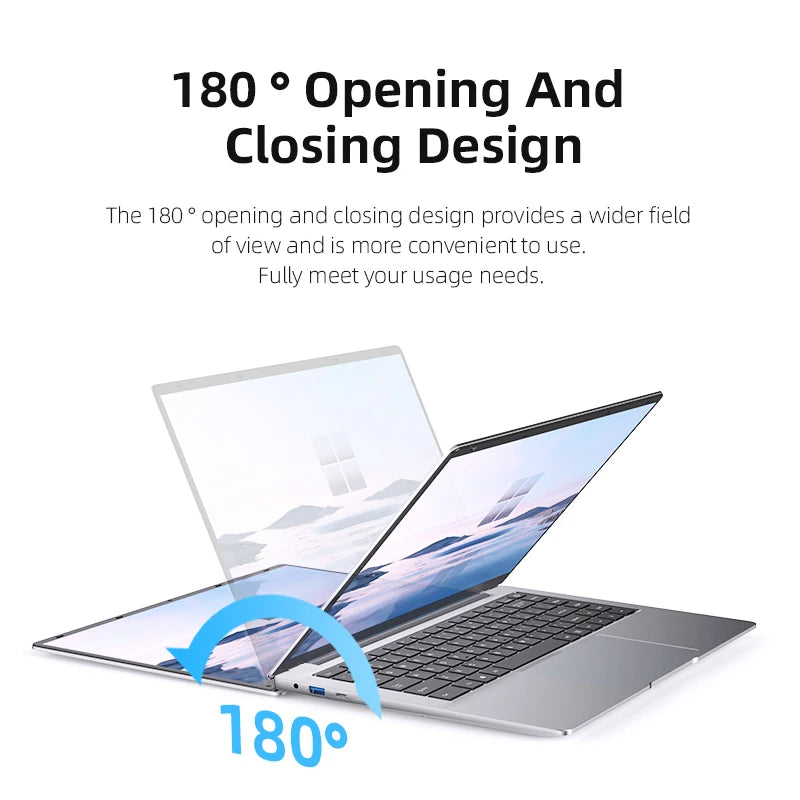 Erilles Windows 11 Pro Laptop Atom A3950, 12GB RAM, SSD