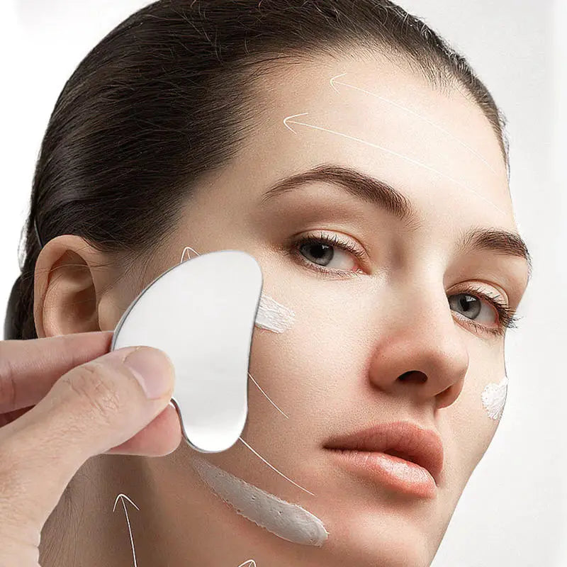 1Pcs Stainless Steel Gua Sha Scraper Massager For Face Neck Body Guasha Massage Tool Facial Skin Care Guasha Board Massager