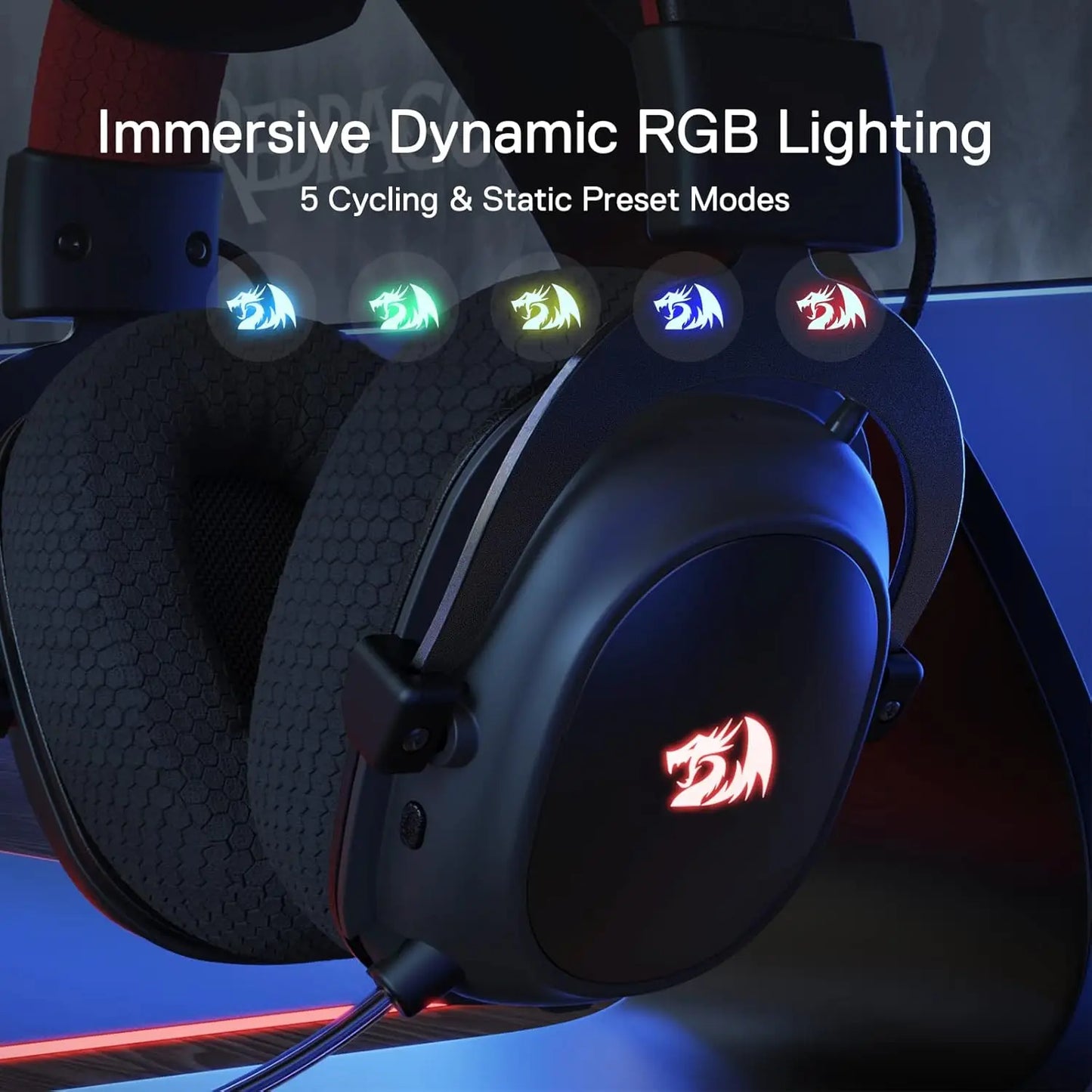 Redragon H510 Pro Zeus-X RGB Wireless Gaming Headset 7.1 Surround Sound