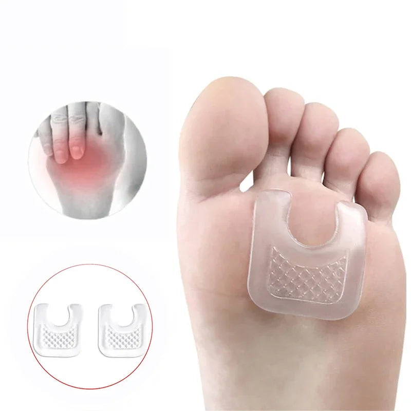 Pexmen 2/4Pcs Waterproof Toe Cushions U-Shaped Gel Callus Pads from Rubbing Reusable Foot Corn Sticker Calluses Protector