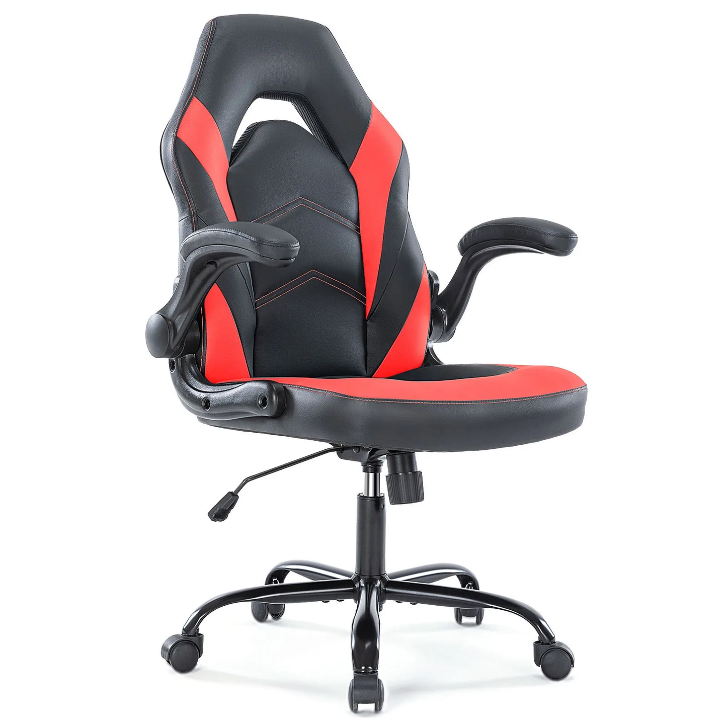 JHK Ergonomic PU Leather Office And Gaming Desk Chair With Flip Up Armrests