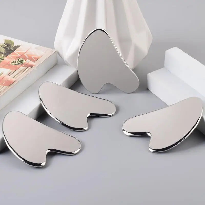 1Pcs Stainless Steel Gua Sha Scraper Massager For Face Neck Body Guasha Massage Tool Facial Skin Care Guasha Board Massager
