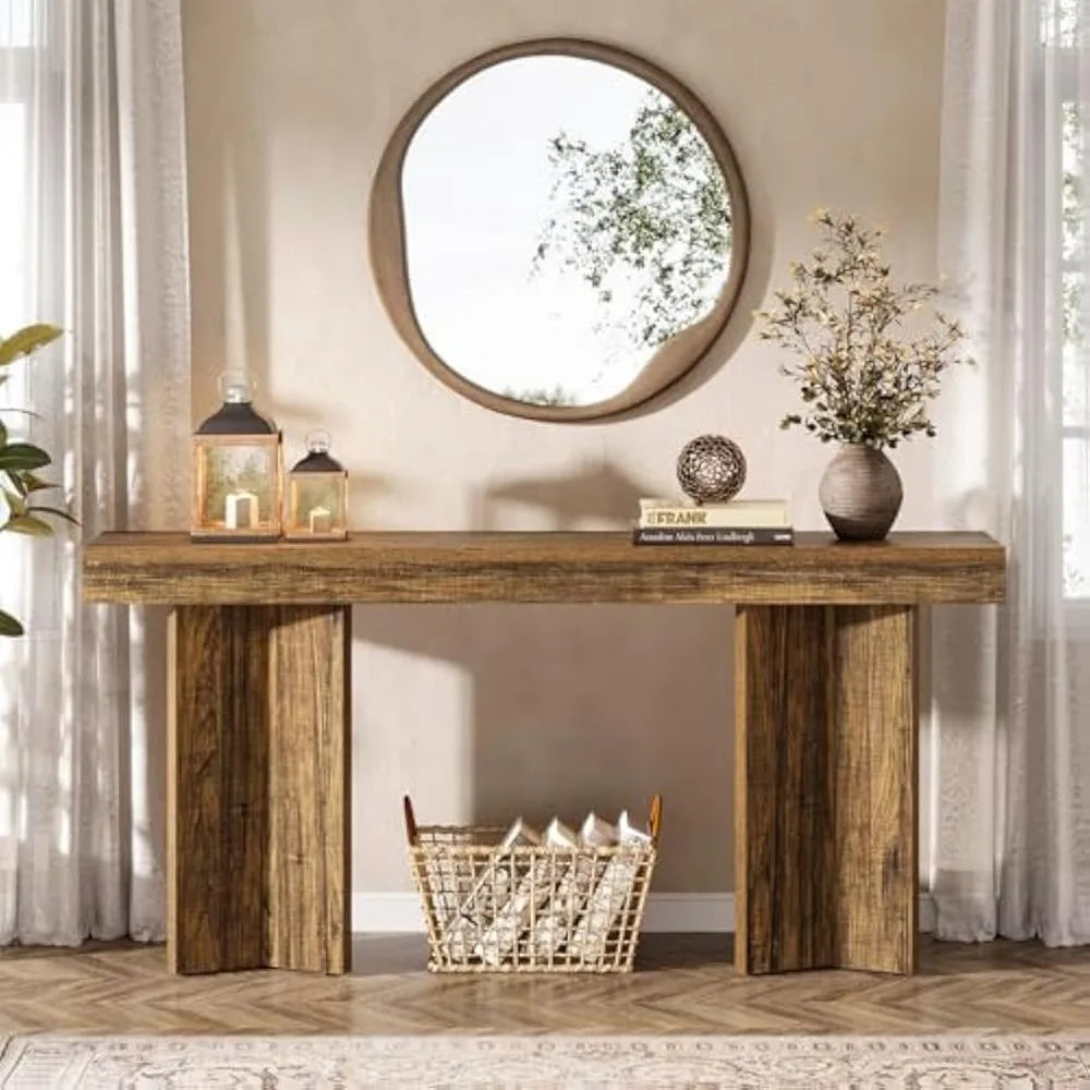 Farmhouse Console Table And Sofa Table For Entryway Living Room
