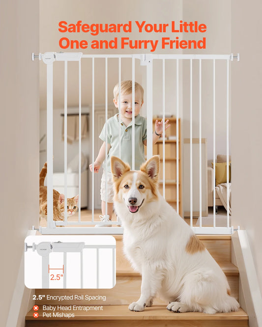 SucceBuy Baby Gate Pressure Mount Walk Through Pets And Kids